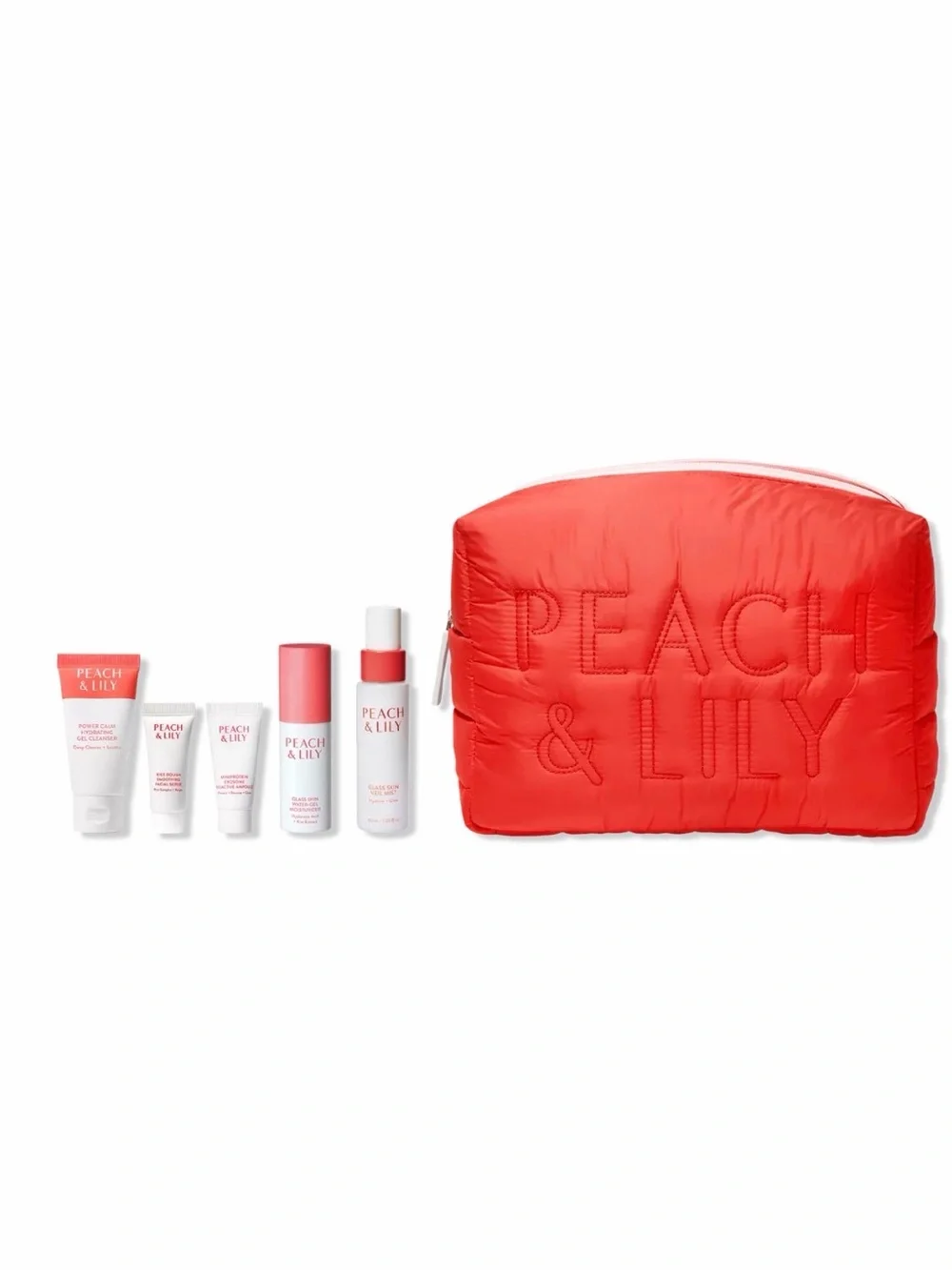 Peach & Lily skincare Bundle & bag